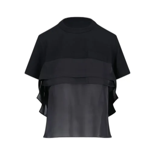Sacai Panelled Crewneck T-Shirt