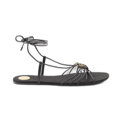 Saint Laurent Babylone Logo Plaque Sandals