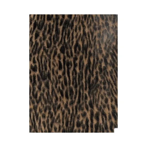 Saint Laurent Leopard Knitted Scarf