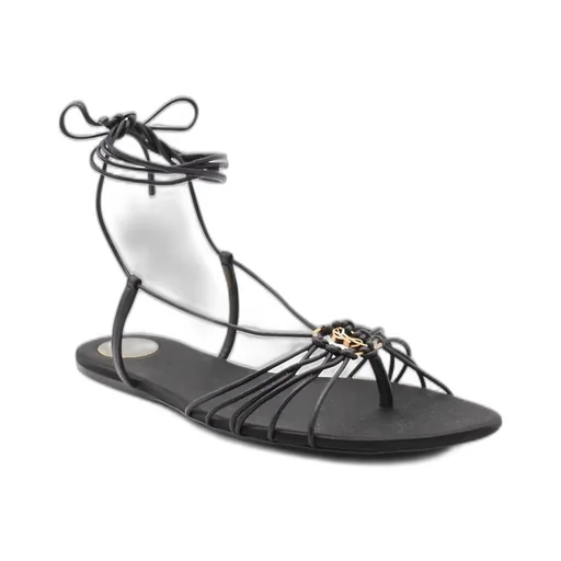 Saint Laurent Babylone Logo Plaque Sandals