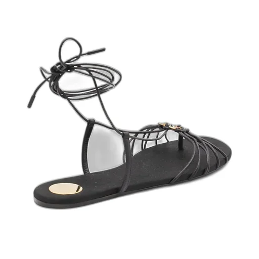 Saint Laurent Babylone Logo Plaque Sandals