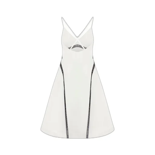Sacai V-Neck Sleeveless Midi Dress