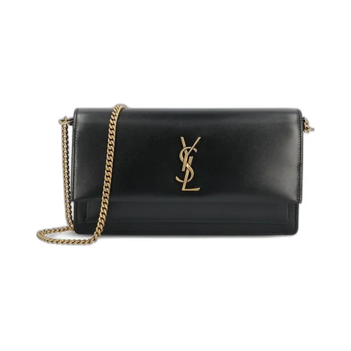 Saint Laurent Sunset Foldover Top Clutch Bag