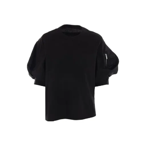 Sacai Crewneck Puff-Sleeved T-Shirt