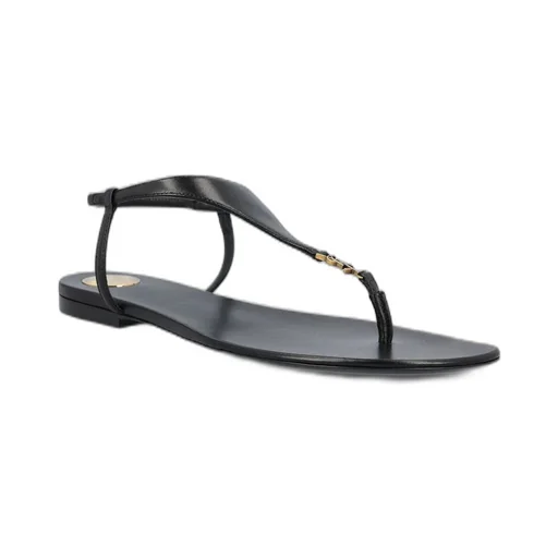 Saint Laurent Cassandra Logo Plaque Sandals