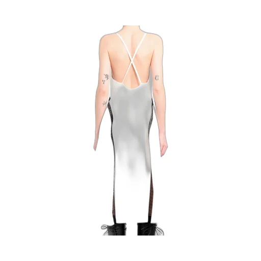 Sacai V-Neck Sleeveless Midi Dress