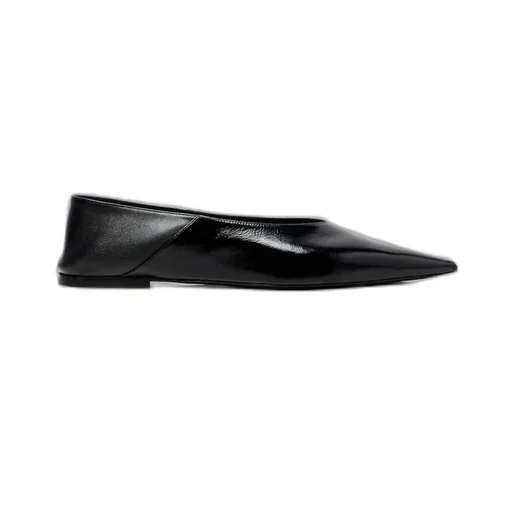 Saint Laurent Nour Pointed Toe Slip-On Flat Shoes