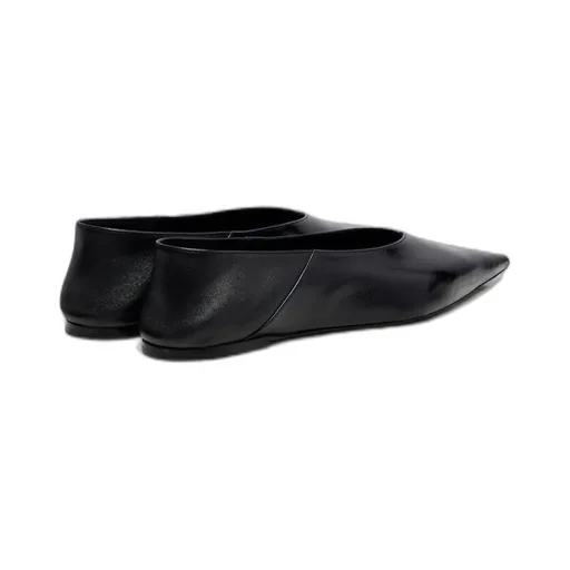 Saint Laurent Nour Pointed Toe Slip-On Flat Shoes