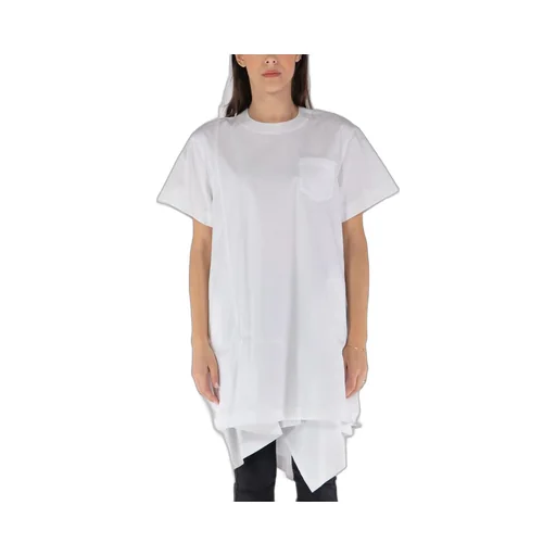 Sacai Short-Sleeved Asymmetric Hem T-Shirt