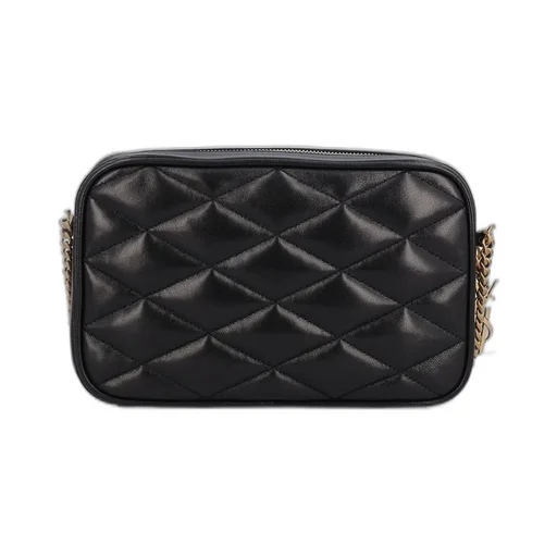 Saint Laurent Logo Plaque Zip-Up Shoulder Bag