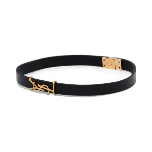 Saint Laurent Cassandre Logo Plaque Bracelet