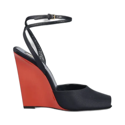 Saint Laurent La Scandale Wedge Sandals