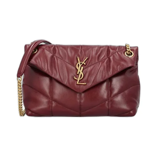 Saint Laurent Puffer Logo Plaque Small Shoulder Bag