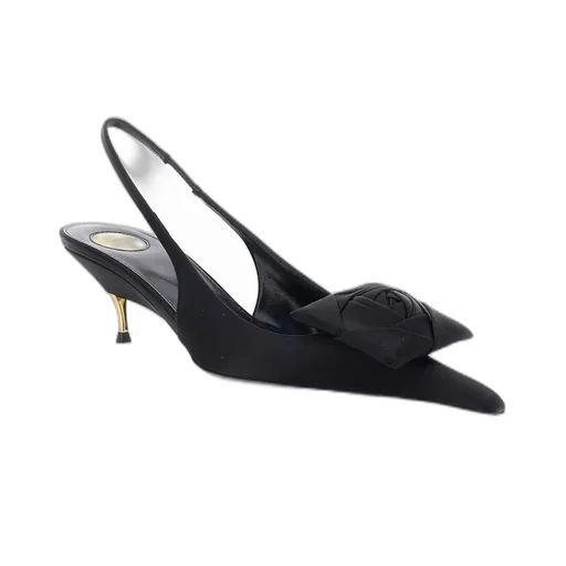 Saint Laurent Dakota Rose Detailed Slingback Pumps