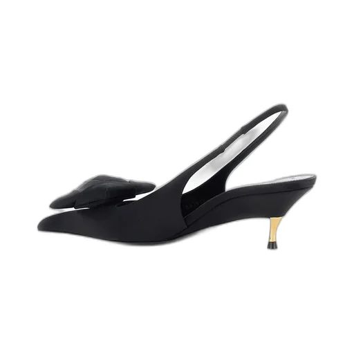 Saint Laurent Dakota Rose Detailed Slingback Pumps