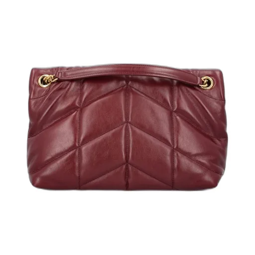 Saint Laurent Puffer Logo Plaque Small Shoulder Bag