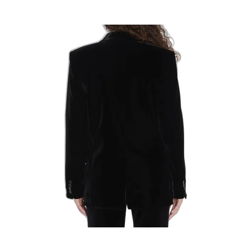 Saint Laurent Cassandre Double-Breasted Velvet Jacket