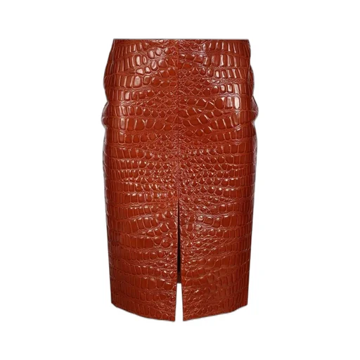 Saint Laurent Embossed Pencil Skirt
