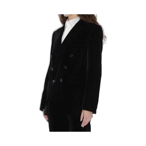 Saint Laurent Cassandre Double-Breasted Velvet Jacket