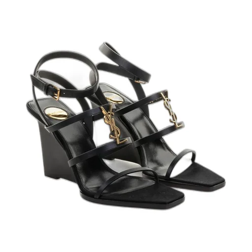 Saint Laurent Cassandra Logo Plaque Sandals