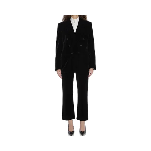 Saint Laurent Cassandre Double-Breasted Velvet Jacket