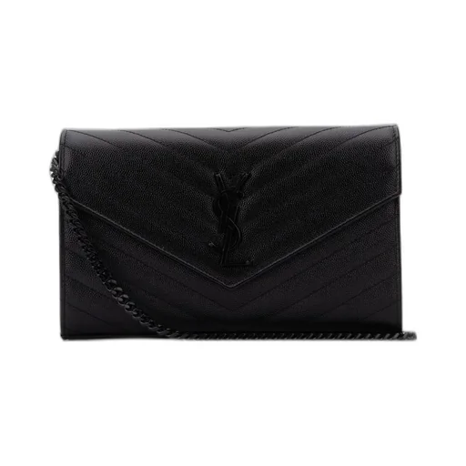 Saint Laurent Monogram Logo Plaque Shoulder Bag