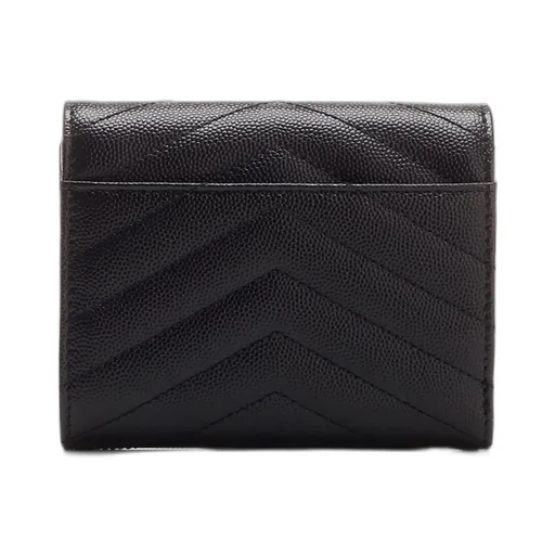 Saint Laurent Cassandre Matelassé Compact Tri Fold Wallet