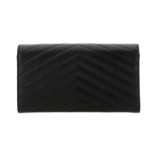 Saint Laurent Grain De Poudre Monogram Wallet