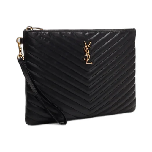 Saint Laurent Cassandre Matelassé Quilted Zipped Pouch