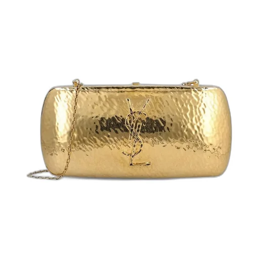 Saint Laurent Evening Logo Plaque Clutch Bag