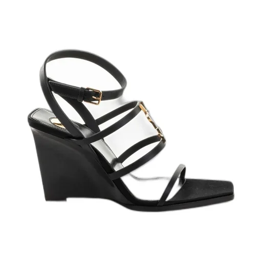 Saint Laurent Cassandra Logo Plaque Sandals