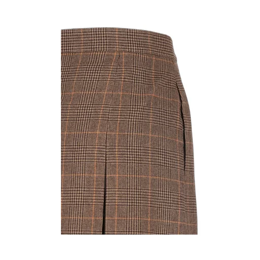 Saint Laurent Checked Midi Skirt