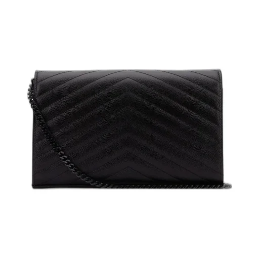 Saint Laurent Monogram Logo Plaque Shoulder Bag