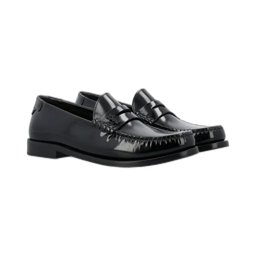 Saint Laurent Le Loafer Logo Plaque Slip-On Loafers