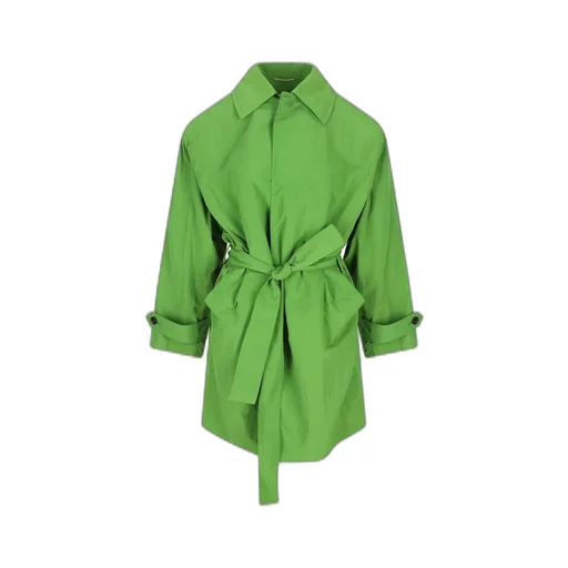 Saint Laurent Belted Long-Sleeved Car Coat
