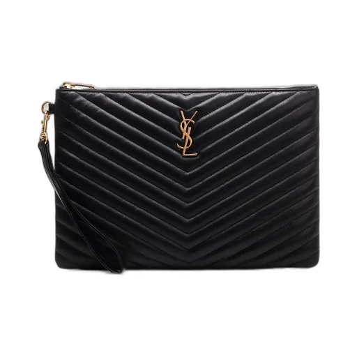 Saint Laurent Cassandre Matelassé Quilted Zipped Pouch
