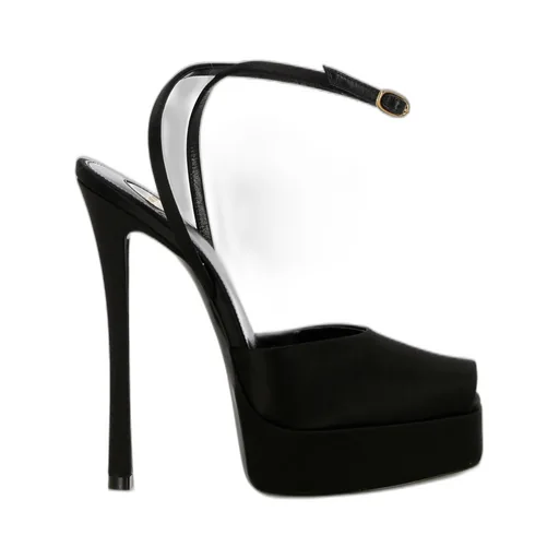 Saint Laurent La Scandale Square Open-Toe Sandals
