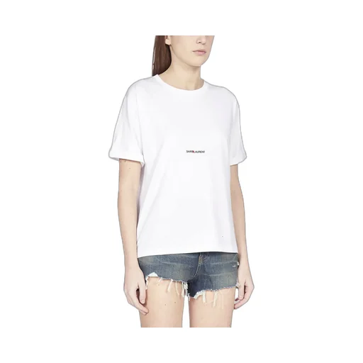 Saint Laurent Logo Printed Crewneck T-Shirt