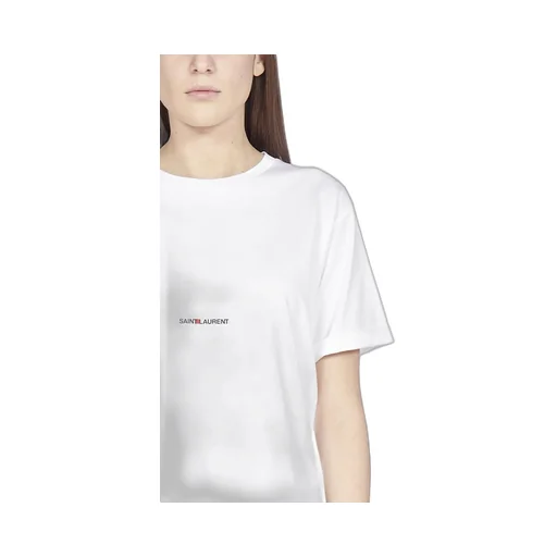 Saint Laurent Logo Printed Crewneck T-Shirt