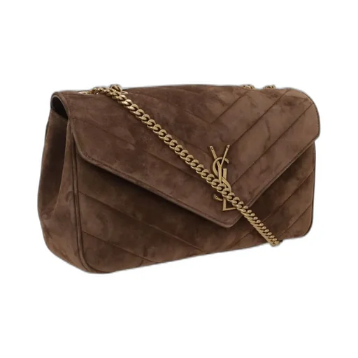 Saint Laurent Loulou Logo Plaque Medium Shoulder Bag