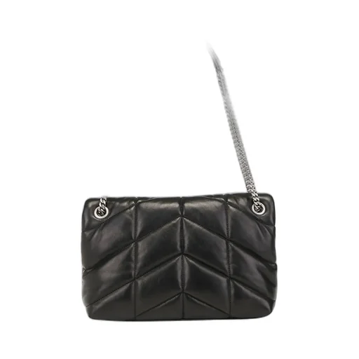 Saint Laurent Puffer Logo Plaque Small Shoulder Bag