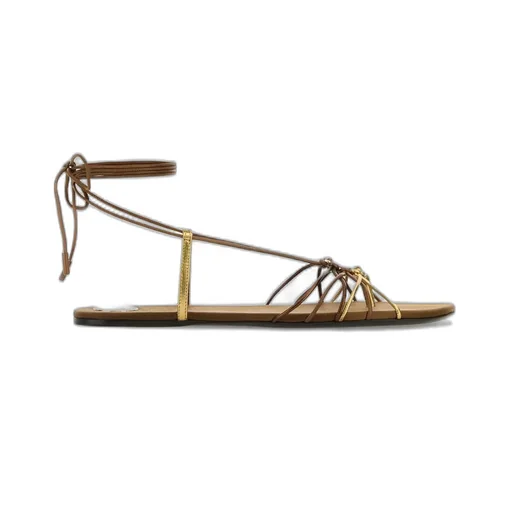 Saint Laurent Babylone Logo Plaque Flat Sandals