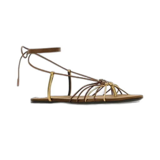 Saint Laurent Babylone Logo Plaque Flat Sandals