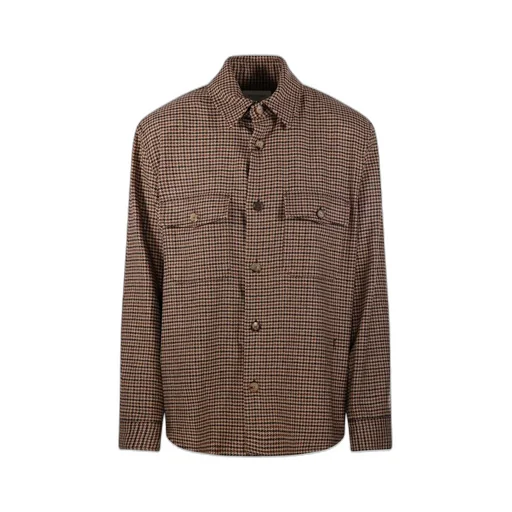 Saint Laurent Logo Embroidered Button-Up Overshirt