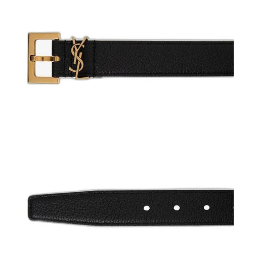 Saint Laurent Cassandre Logo Plaque Belt