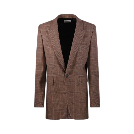 Saint Laurent Checked Single-Breasted Jacket