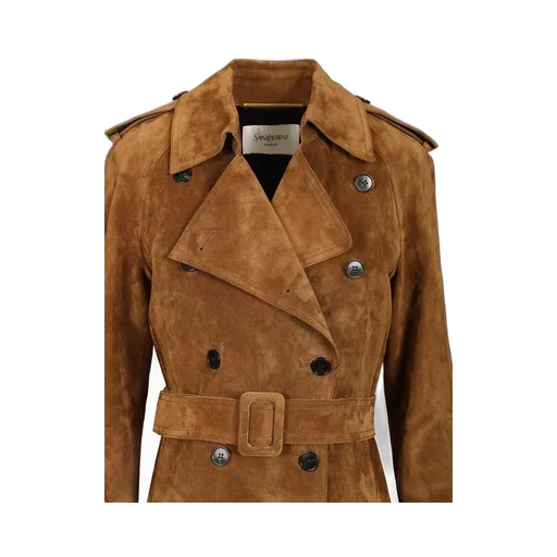 Saint Laurent Double-Breasted Trench Coat