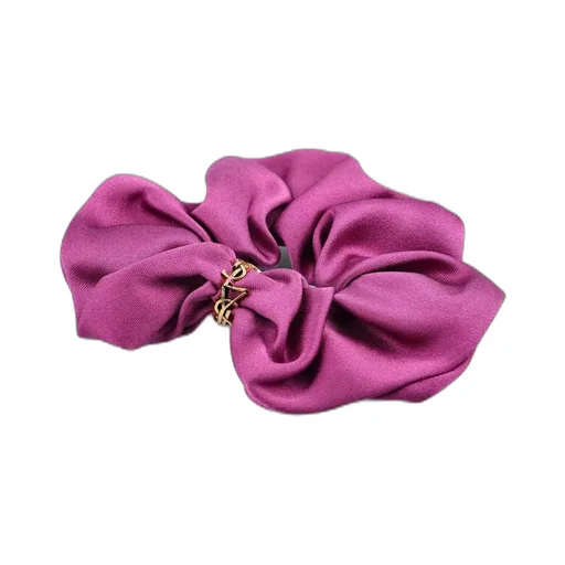 Saint Laurent Cassandre Logo Plaque Scrunchie