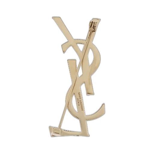 Saint Laurent Cassandre Logo Engraved Brooch