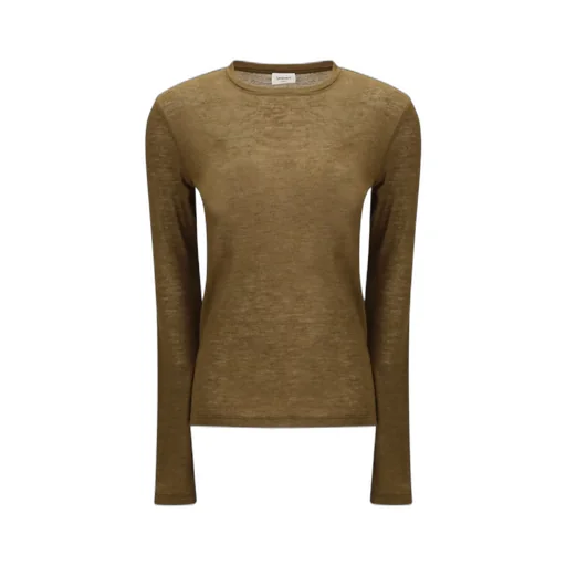 Saint Laurent Crewneck Long-Sleeved Top